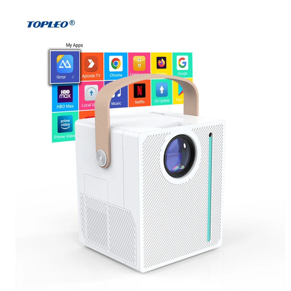 

Topleo Lcd Video Education Projector mobile phone 2 in 1 with low price best phone android home smart projector