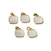 Wholesale Findings Brass Wholesale Bulk Small Bezel Natural Shell Charm Pendant Charms For Necklace & Bracelet Jewelry Making
