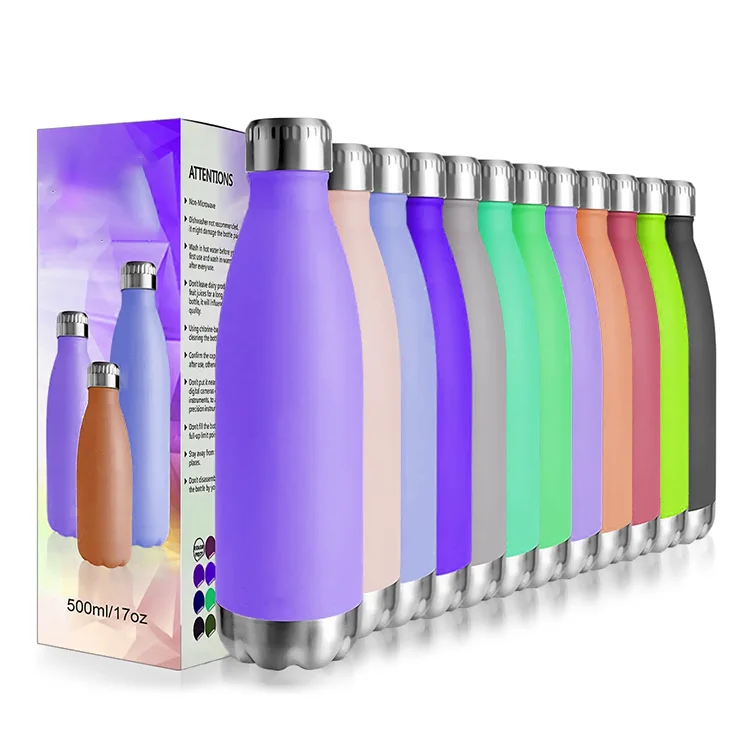 

bpa free custom logo water bottle customized color packing with lid