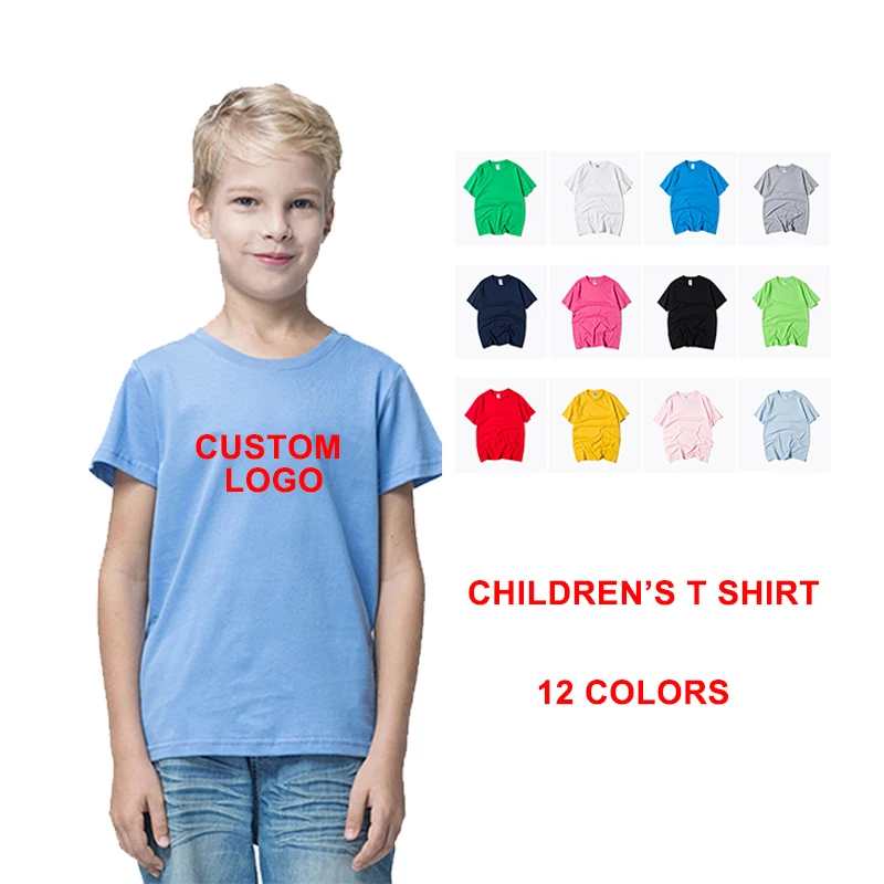 

OEM Custom 100% Cotton Plain Children'S T-Shirts Custom Logo Blank Kids Polo T Shirts For Boys And Girls, Picture shows