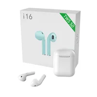 

Hot selling Amazon twins touch i16 V5.0 TWS stereo earbuds i16 tws earphone, i16 headphone with charging case wireless charging