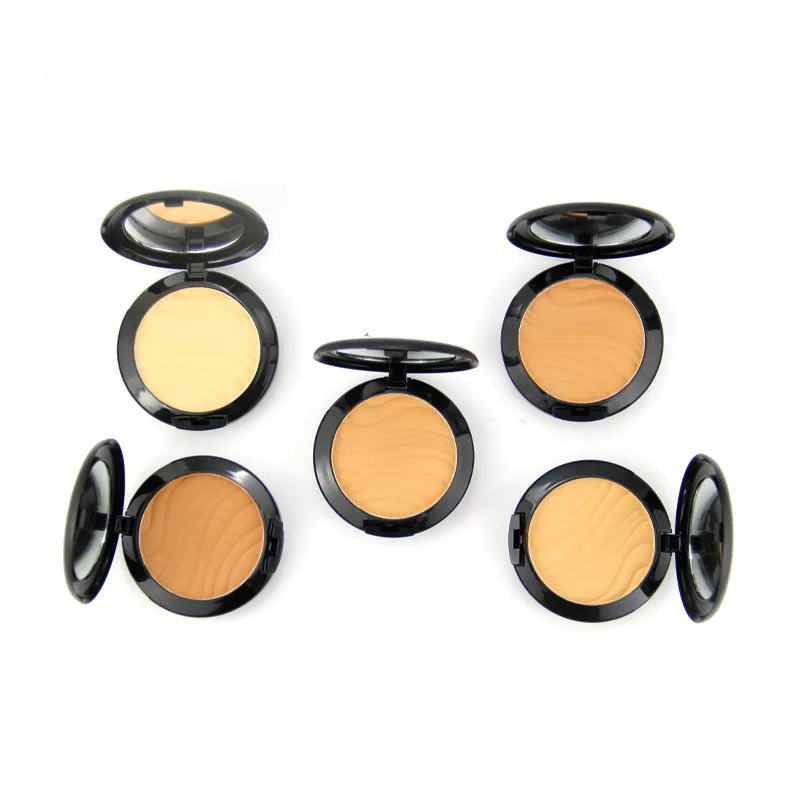 

cosmetics vendors cheap custom 5 colors foundation pressed powder makeup setting powder private label for dark skin