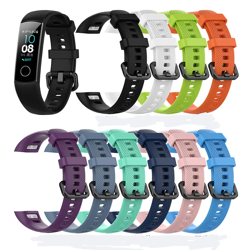 

Silicone Strap For Huawei Honor Band 4 Smart Wristband Replacement WatchBand for honor band 5 strap, 10 colors