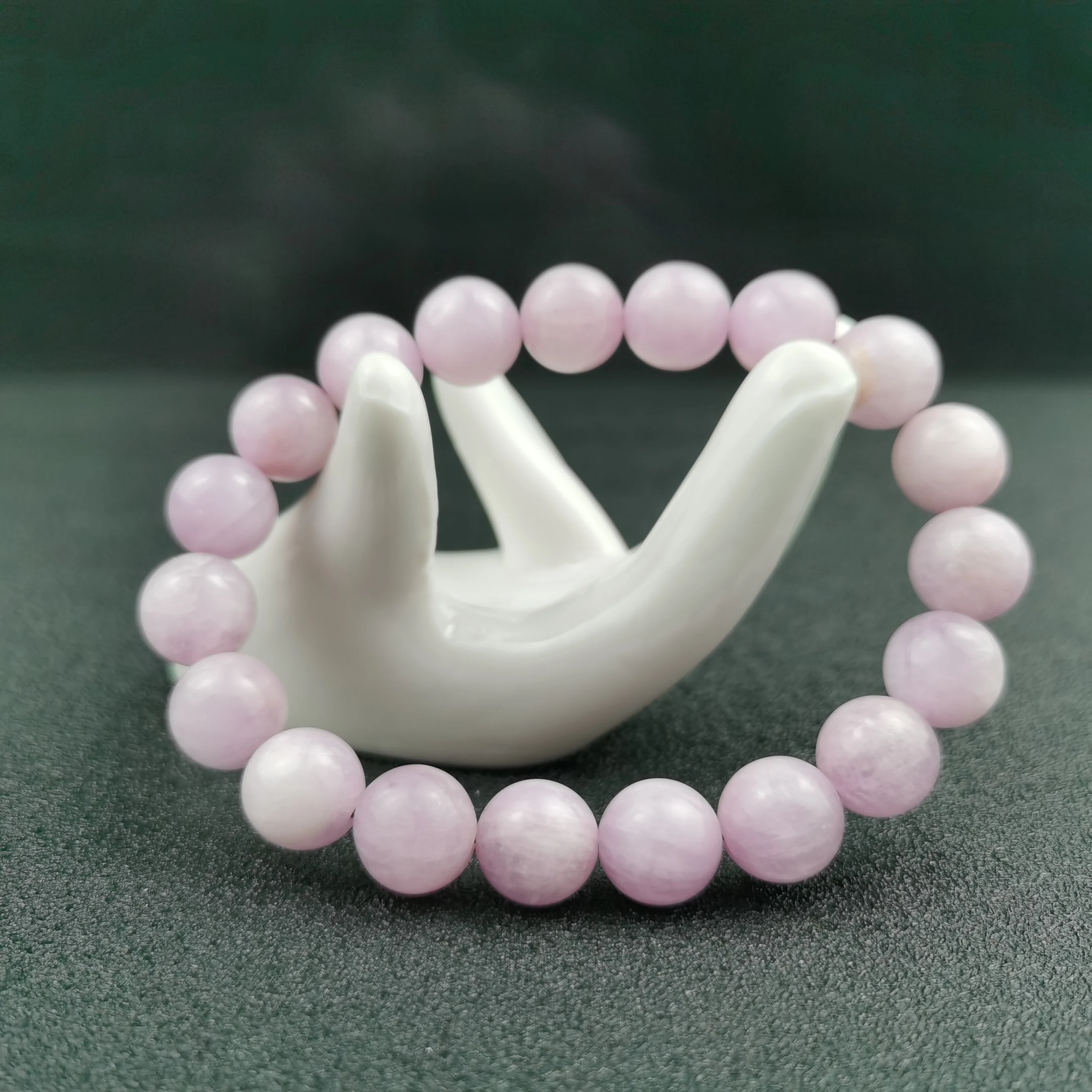 

Wholesale natural gemstone kunzite beads crystal quartz bracelet for gift, White