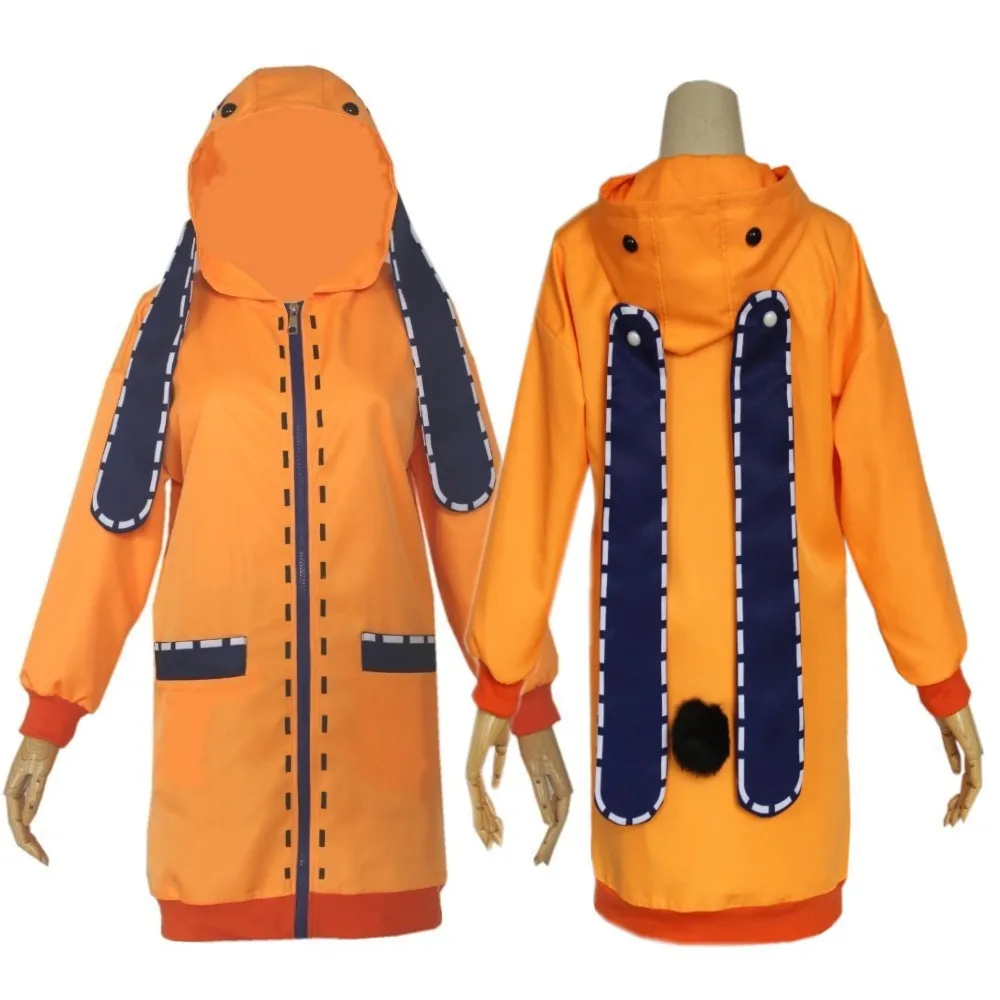 

Cute Orange Rabbit Coat Anime Cosplay Costume Ladies Girl Hoodie, As show