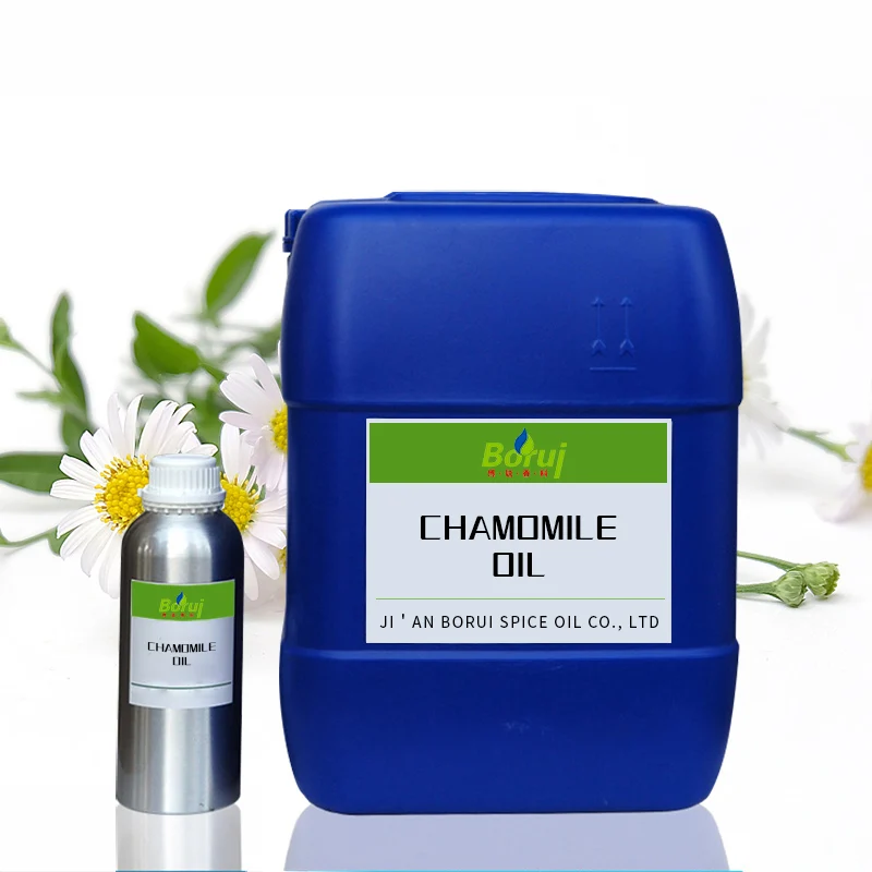 

Wholesale bulk best 1kg price body massage organic pure blue roman chamomile flower essential oil