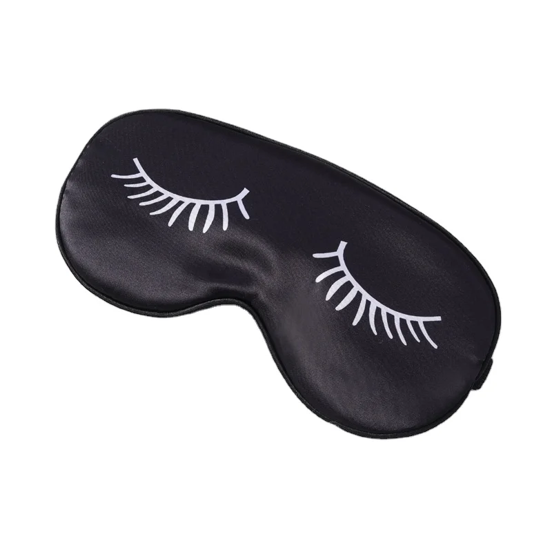 

Cute Mulberry Silk Blindfold Travel Sleep Eye Mask with Eyelashes for Sleeping Night Sleep Personalized Wholesale Silk Satin Eye, 6+ in stock or custom printing