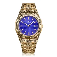 

RTS High Quality ONOLA Men's Luxury Sapphire Mirror Vintage Carved Watch Fashion Date Wrist Watch Men