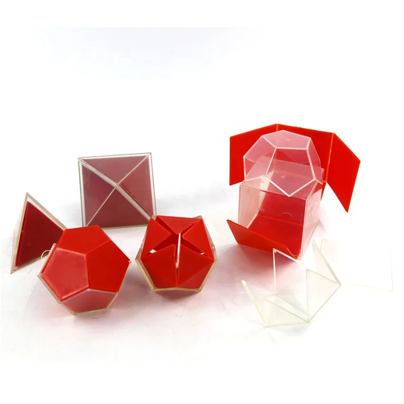 
School children Geometric figure Area calculation tools Plastic Geometrical feature in outspread 5 pcs 