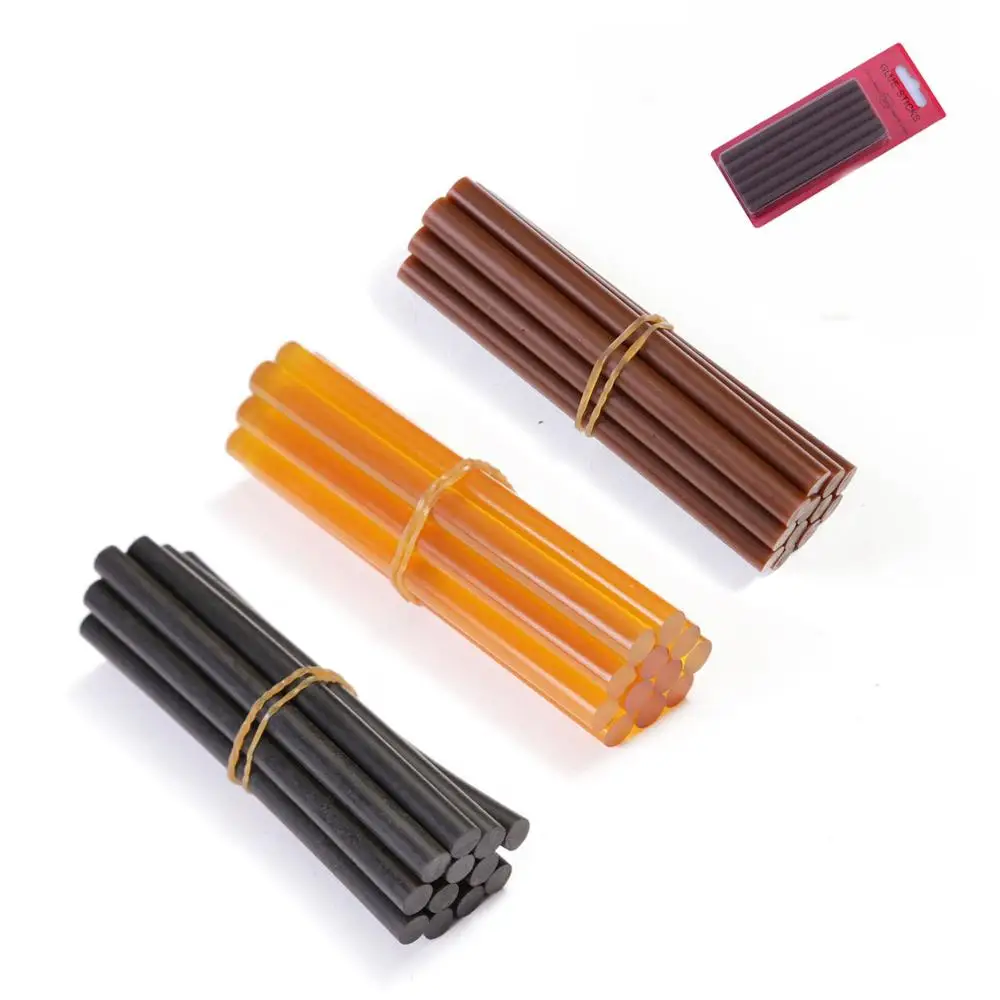 12pcs Hot Melt Hair Extension Keratin Styling Tools Black Brown Adhesive Glue Sticks Hair Extensions Keratin Glue
