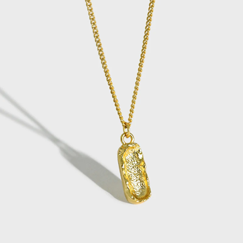 

Minimalist geometric design pendant men accesories sterling silver 925 jewelry 18K gold plated vermeil necklace for women