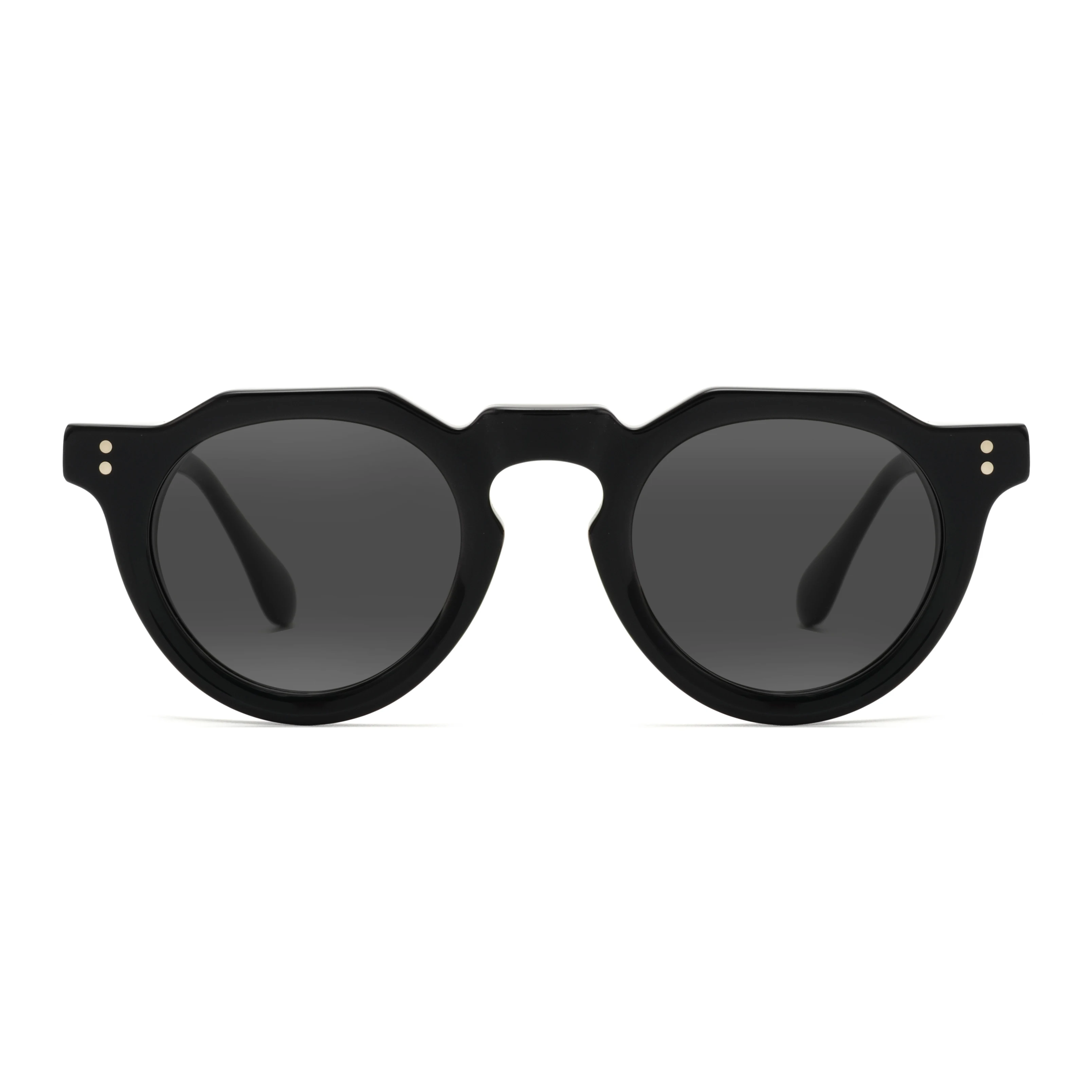 

2023 Customize Vintage Retro Round Thickness Acetate Sun Glasses TAC Lens Polarized Acetate Sunglasses For Men For Women