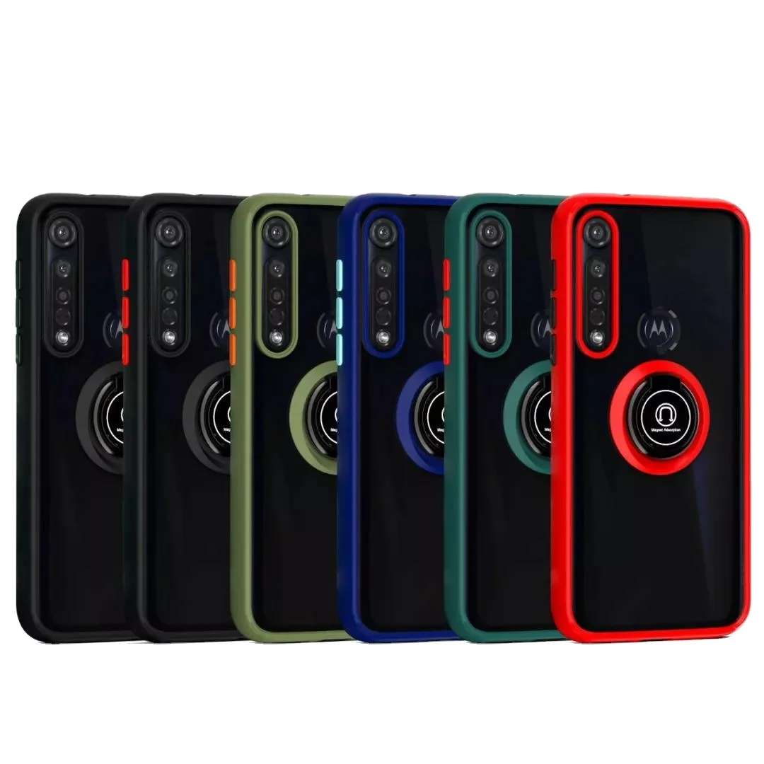 

Free Shipping ring phone case for Motorola G6 G7 G8 E5 E6 E7 plus ring holder phone case cover, 6 color