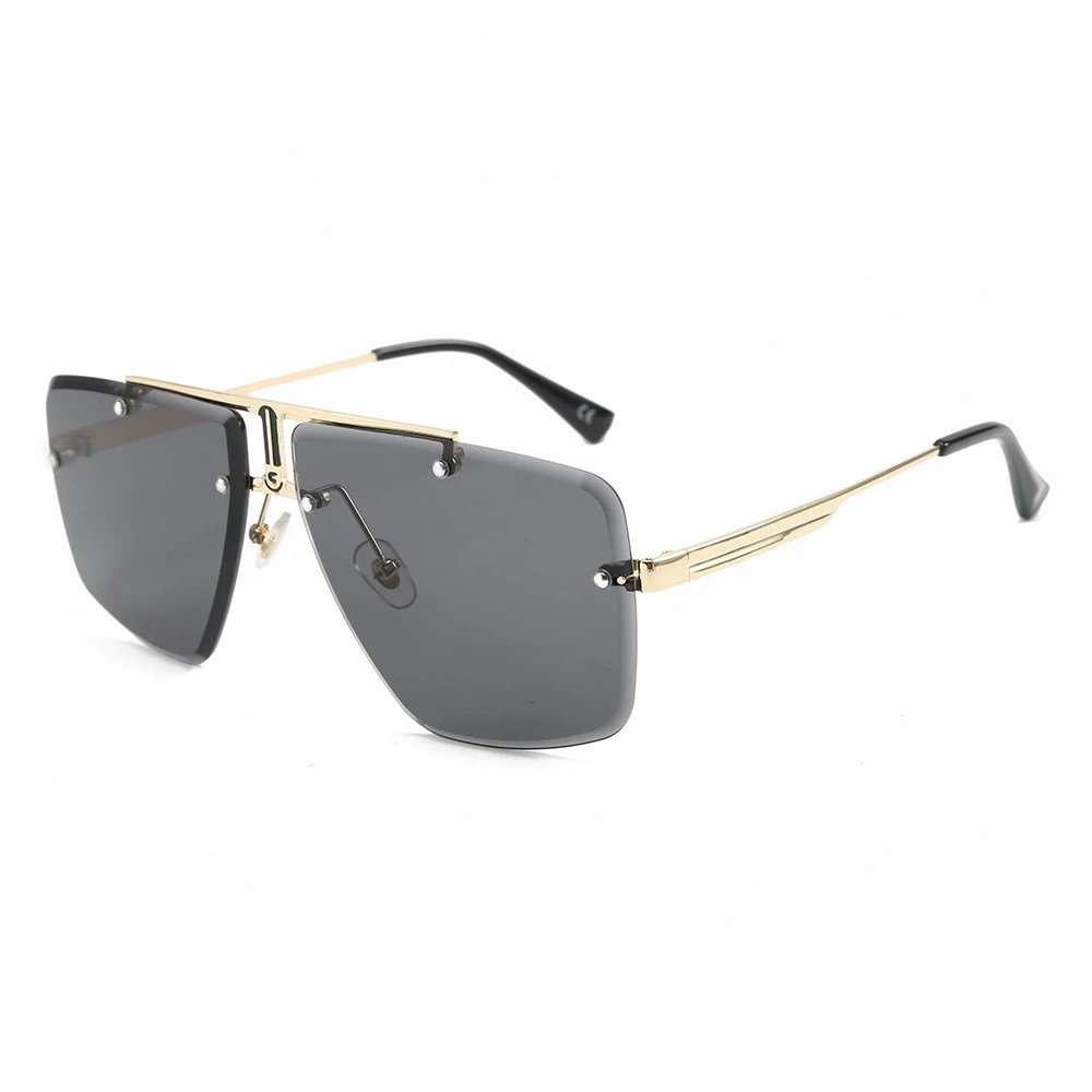 

Finewell Rimless Frame Square Custom Fashion Trendy Shades Men Designer Sunglasses Famous Brands