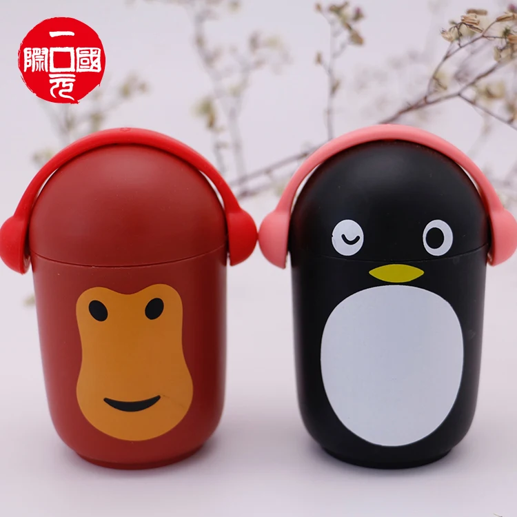 

Creative headphones canned toothpicks cartoon penguin red face monkey disposable tooth bamboo toothpicks