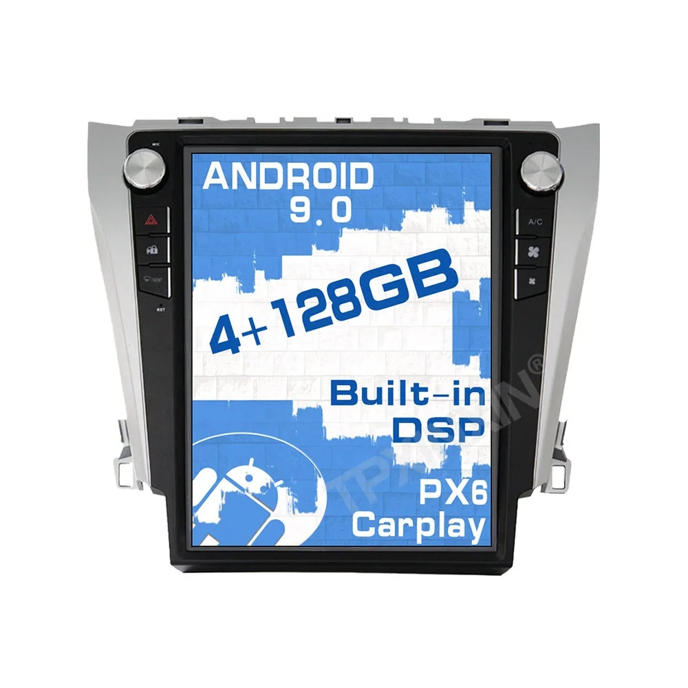 

Android Radio GPS Navigaiton Multimedia For Toyota Camry 2012 - 2016 Tesla Big Screen Head Unit Stereo