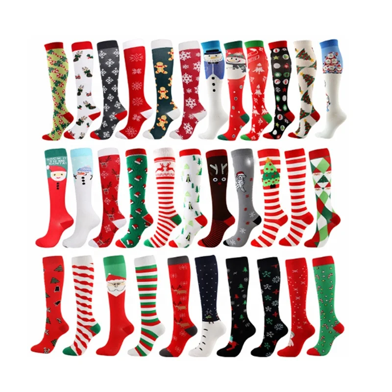 

Custom women multi designed cute cartoon christmas gift socks, Colorful, as your request