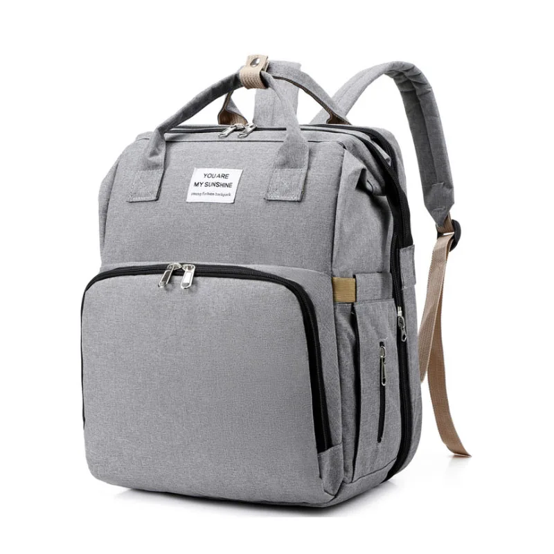 

Amazon 36-55L Fashionable Waterproof Polyester Gray Dad Baby Diaper Bag