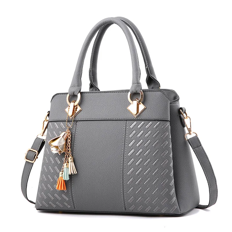 

Female Bag Beauty Simple One-shoulder Handbag PU Embroidered