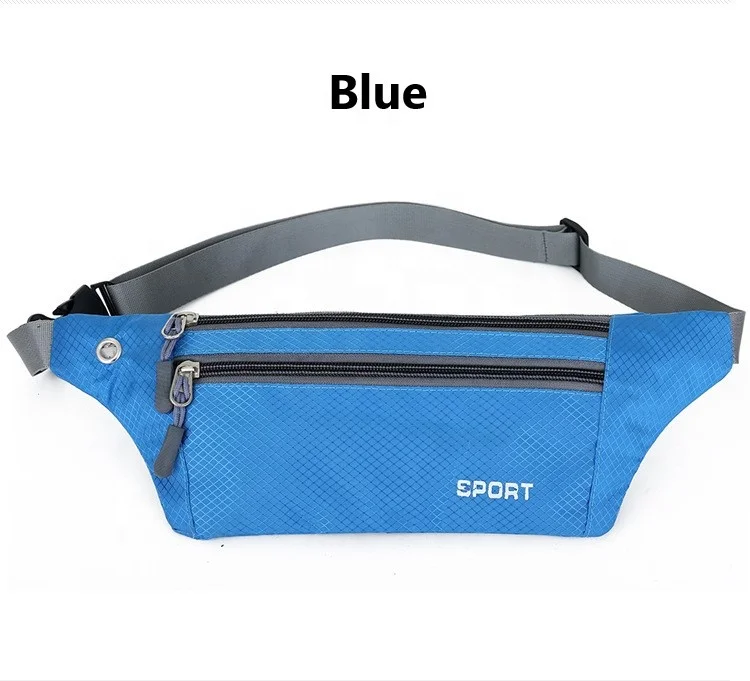 

Custom logo acceptable wholesale fashion adjustable belt travel sport unisex nylon fanny pack waist bag, 10 colors for choose