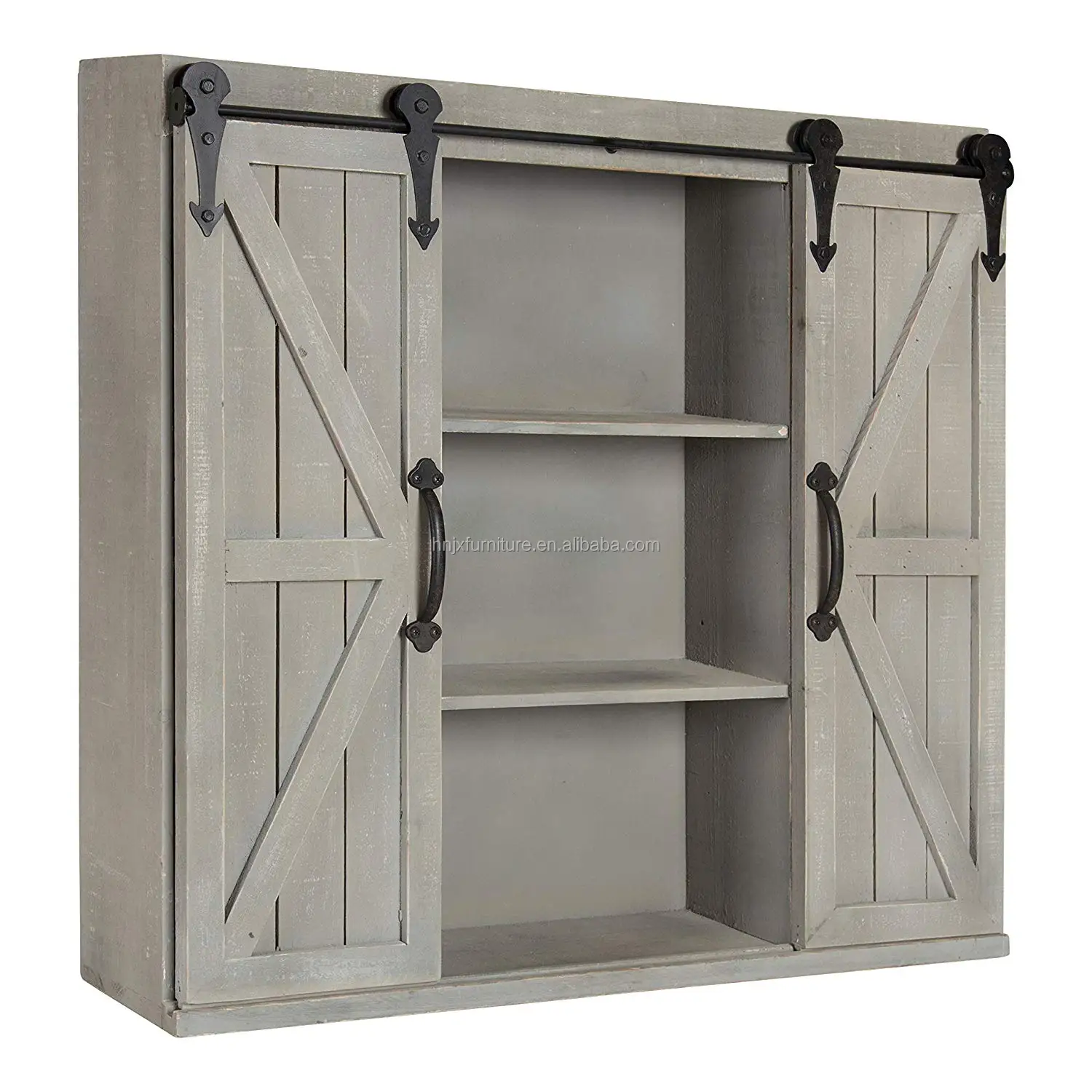 European Style Wood Wall Storage Cabinet With Two Sliding Barn Doors Rustic Gray Storage Cabinet Shoe Rack Designs Buy Shoe Rack Shoe Display Rack Wooden Shoe Rack Product On Alibaba Com