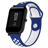 

Wholesale Newest Smart Watch Double Colour Silicone Sport Wrist Strap for Huawei Watch Series 1 18mm (White Blue)