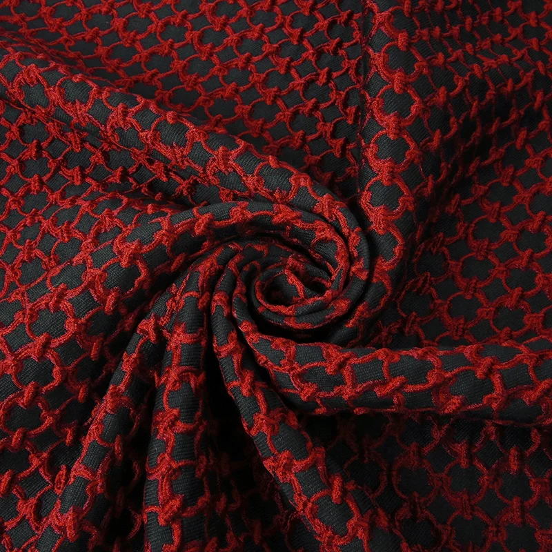 
SBY15B luxury 3d casual women dresses men suit circle material wool acrylic jacquard fabric 