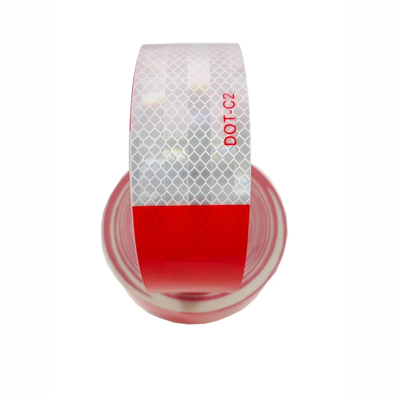 EVEREFLEX High Intensity Prismatic Reflective White Red Dot C2 PET Waterproof Reflector Tape Strong Adhesive Custom Logo Printed