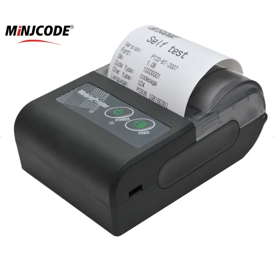 

MJ5890 58Mm Wireless Pos Handheld Portable Thermal Barcode Printer Mini Mobile Thermal Receipt Printer, Black