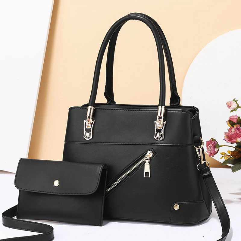 

Hot Sales Sac A Main Femme Shoulder Bag Pu Leather Tote Handbags Luxury 2 Set Bags For Women