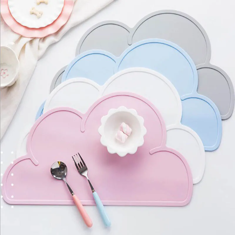 
Nordic Style Clouds Silicone Table Mats Waterproof Mobile Platemat For baby Toddle Feeding Non-slip Home Kitchen Tableware Pad 