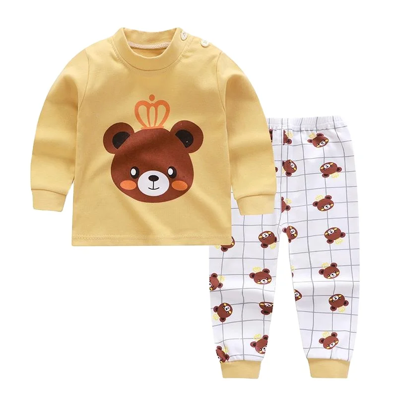 

Cotton baby pajamas set children's underwear set spring autumn and winter
