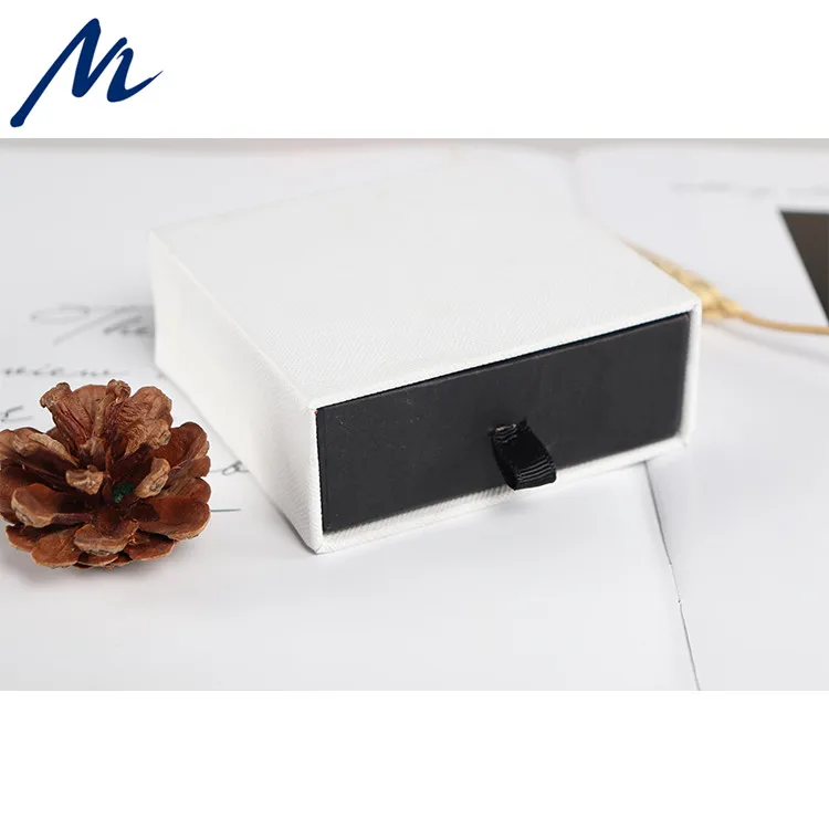 

Custom Logo Color Packing White Drawer Packaging Gift Bracelet Jewelry Box
