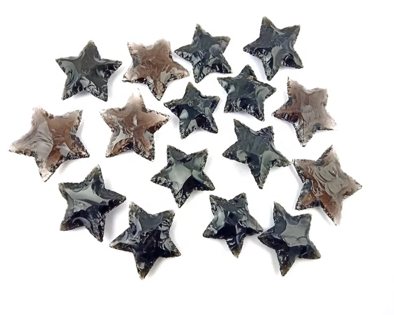 Black Obsidian Star Shape Handmade Carved Gemstone Crystal Carving.jpg
