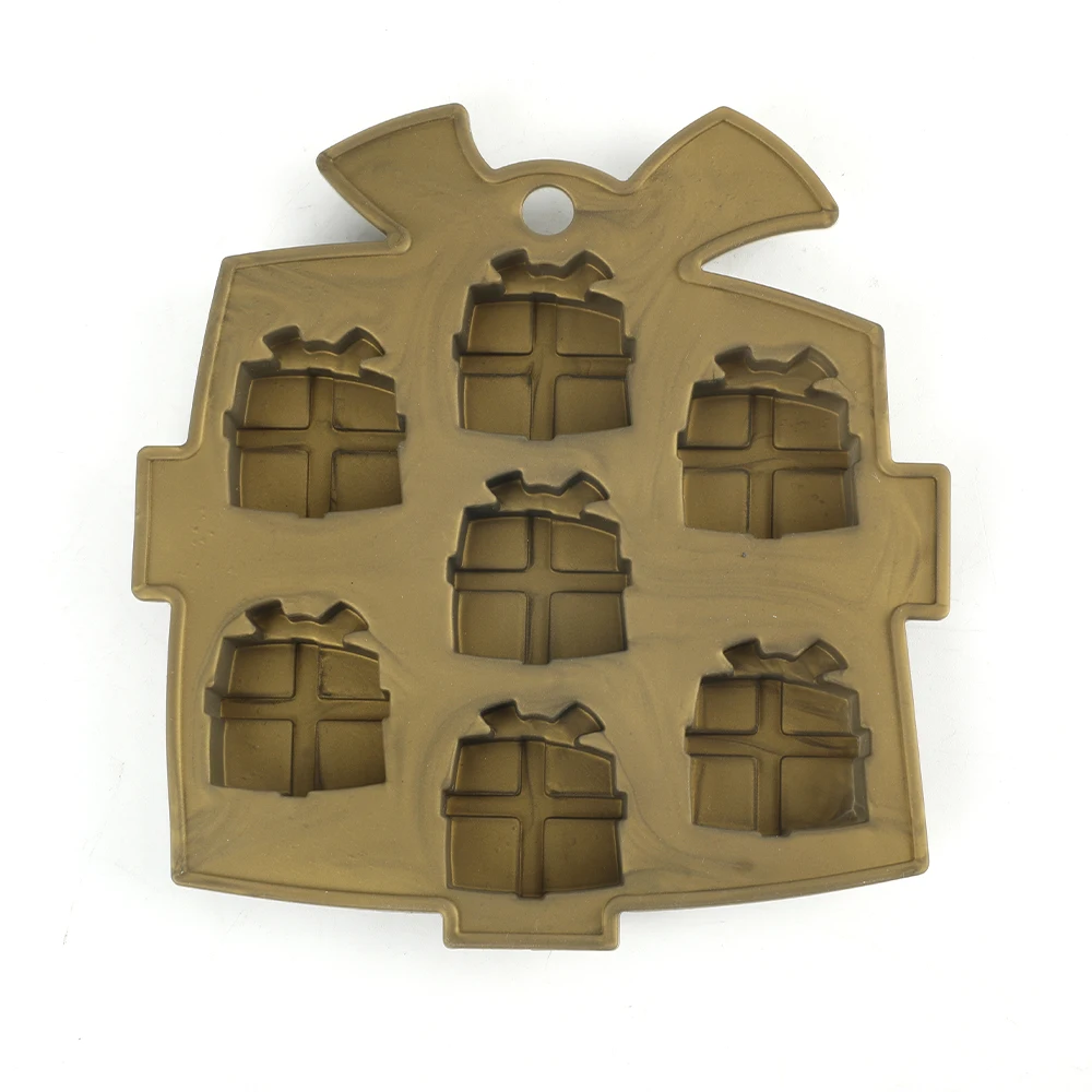 

Christmas Silicone Mold Cake Decoration Accessories Christmas Gift Box Silicone Chocolate Mold, Any color,such us red,green,write...