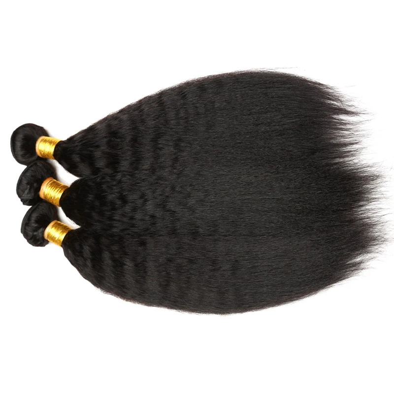 

Wholesale Kinky Straight Hair bundles, Cuticle Aligned Yaki Hair Bundles, Virgin Brazilian Human Hair B