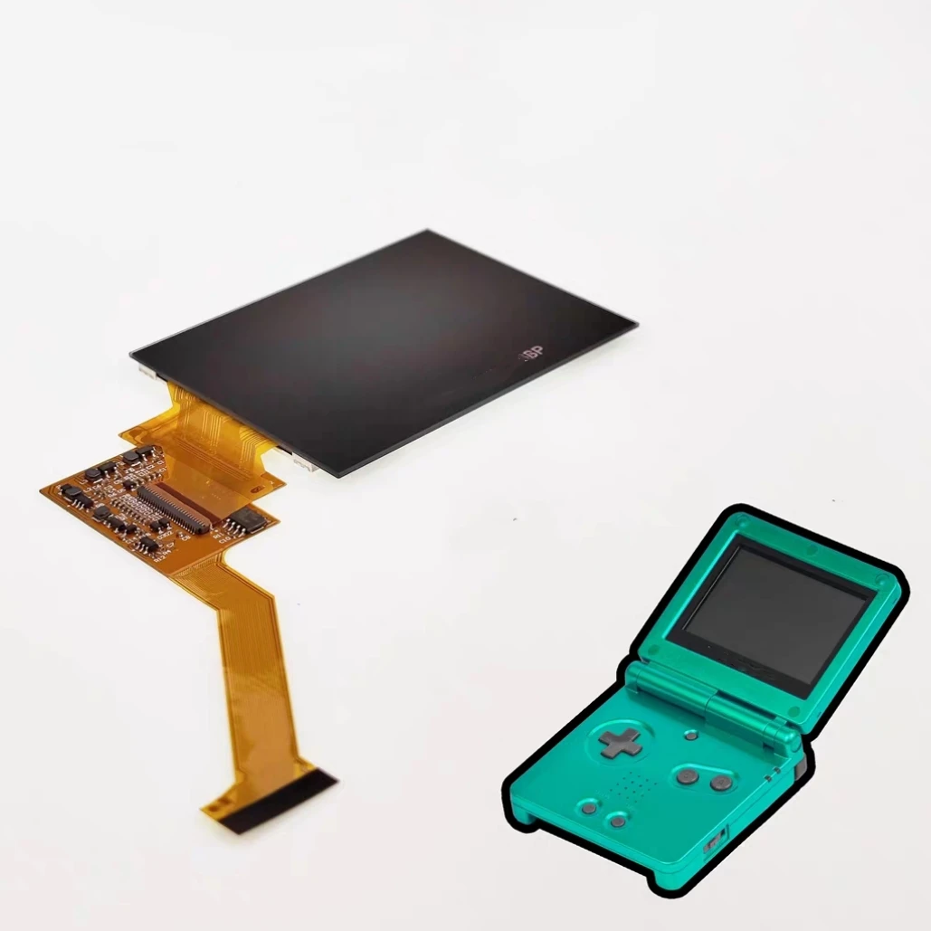

V3.0 IPS LCD Screen for GBA SP Display for Gameboy Advance SP IPS LCD with glass screen lens combined Mod Kit