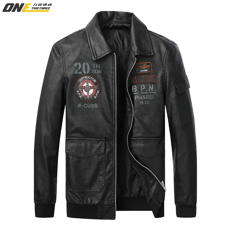 

New Arrival Men's High Quality Fashion Design Pu Leather Jacket Motorcycle Leather Jacket For Men, As the picture