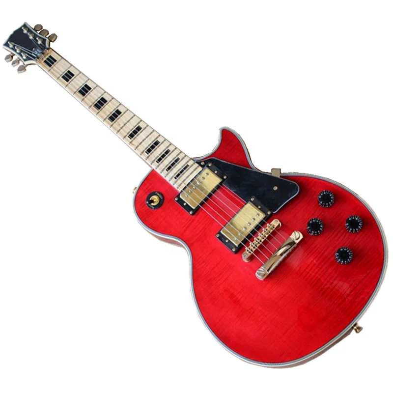 

China brands Red Body lp electric guitar with Golden Hardware,Maple Fingerboard