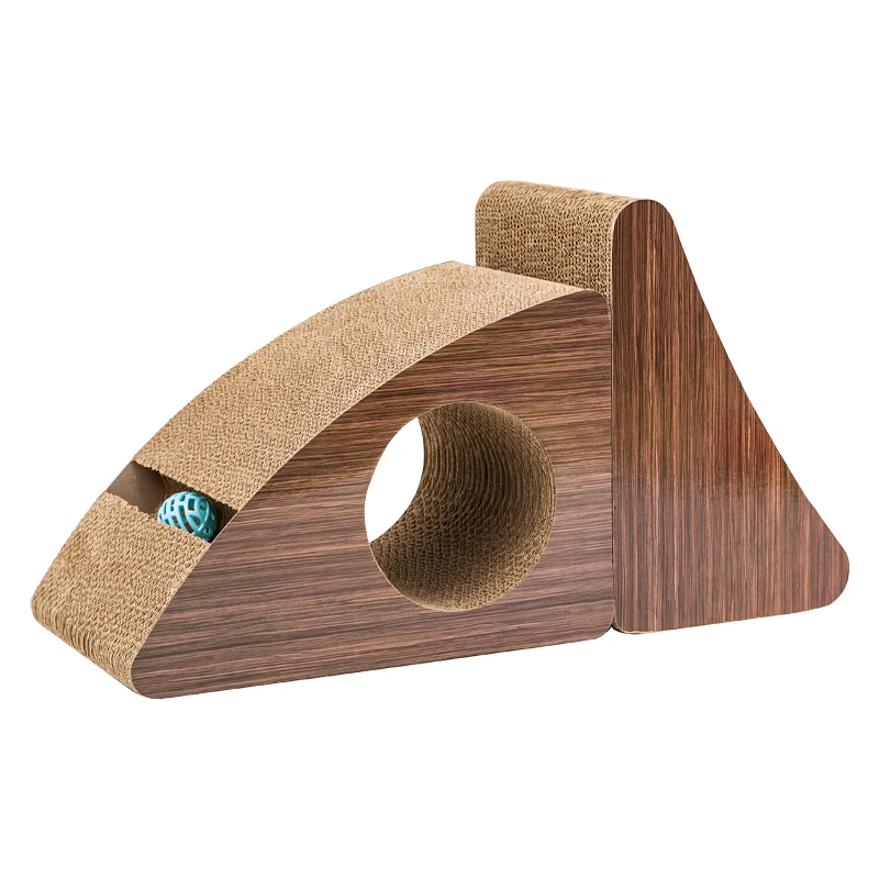 

2020 Wholesale Factory New Arrival Creative Triangle Comfortable Cat Luxury Scratching Board Post Cat Toy, As picture