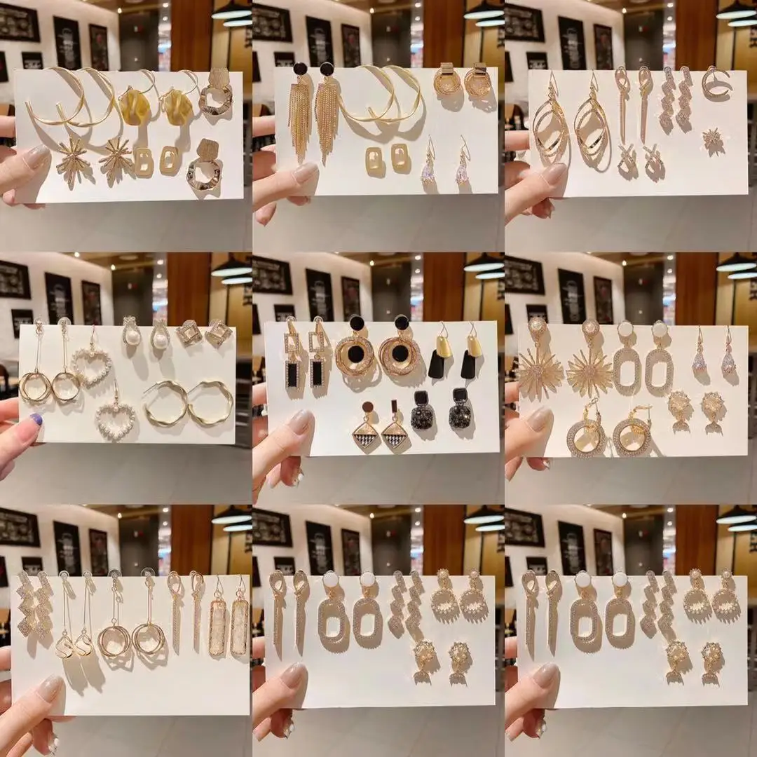 

Aug jewelry hot-selling wholesale 925 silver needle ladies earrings 2021 explosive earrings wholesale summer wild earrings, Picture shows