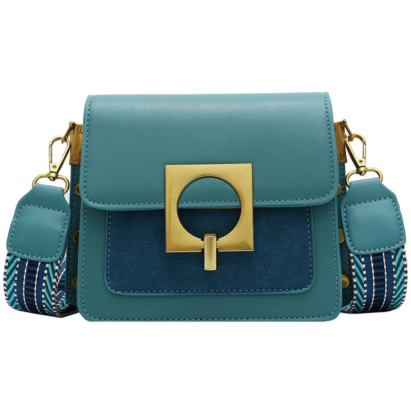

ladies high quality pu leather with suede front bag middle size cross body bag, Can choose any color in the color card