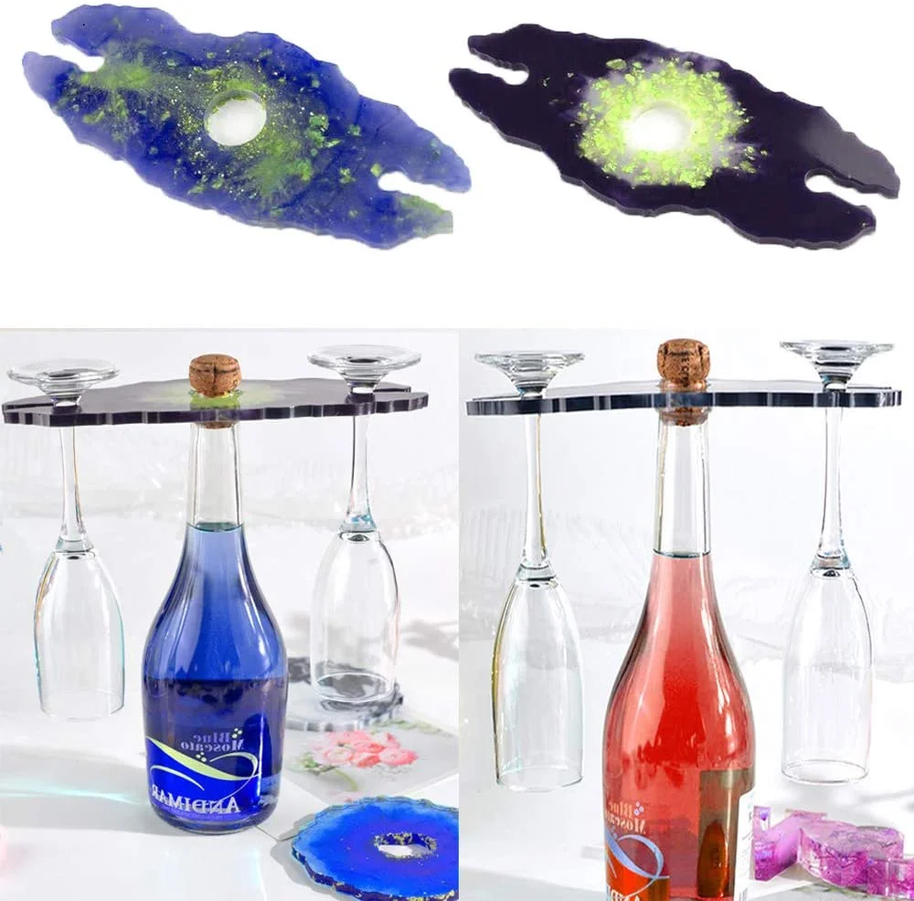 

Diy silica mold for crystal drip glass cup pad epoxy resin cake tool tray red wine cup holder ashtray silica mold, White