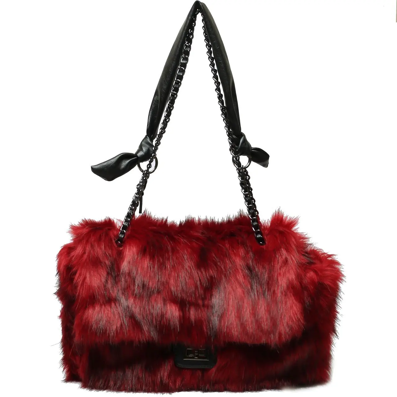 

Crossbody Ladies Winter Fur Handbags For Women, Blue, black,white or custom made