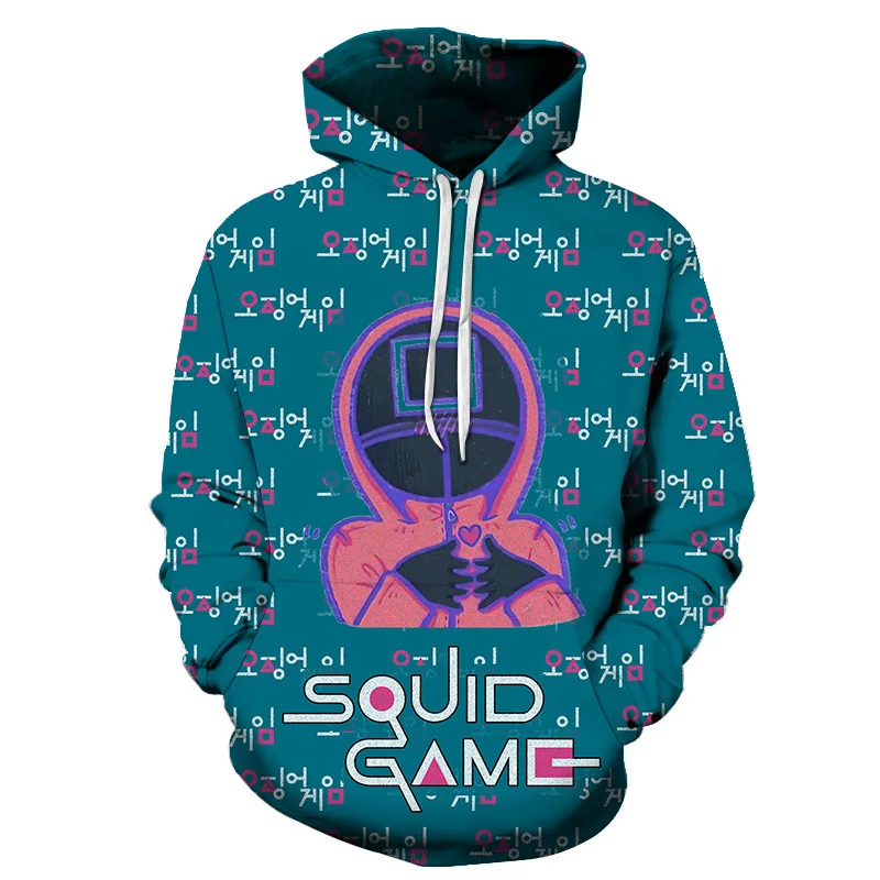 

3D Casual Men's Hoodie 3D Print Hoodie Squid Game