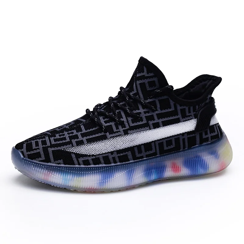 

mens camouflage shoes grid fly knitted sports shoes four seasons popular mens casual shoes, Customized color