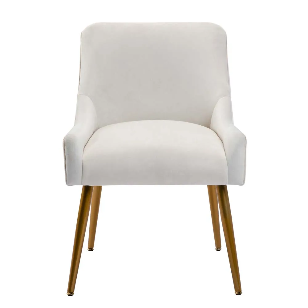 

Nordic Armchair Fabric Art Discussion living room velvet sofa chair Leisure Chair, White