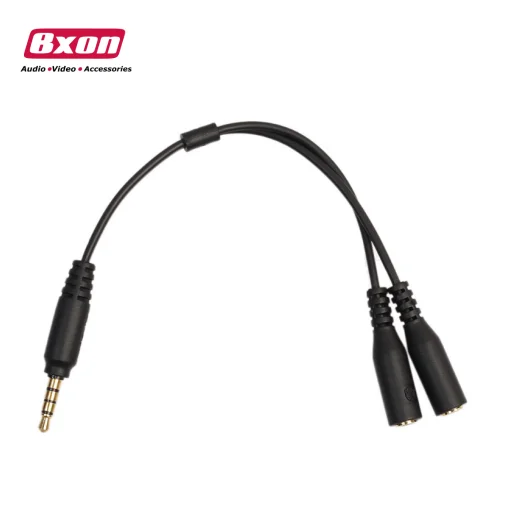 

TPE 3.5mm Male to 2 Female Y Splitter Earphone Headphone Audio Microphone Cable
