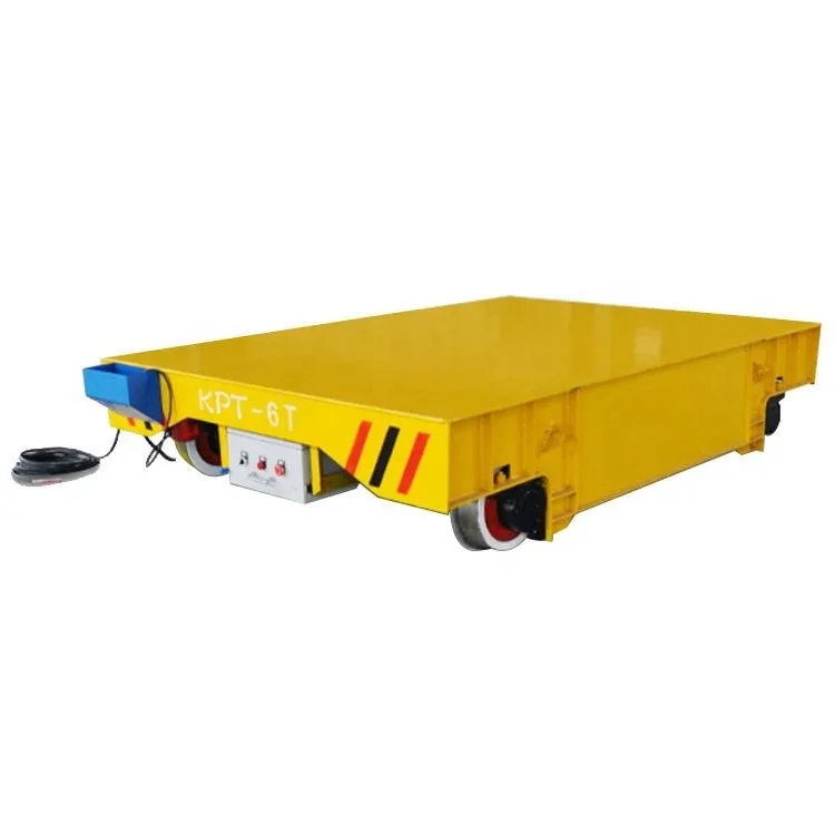 New Electric Transfer Cart Flat Tractive Material Transfer Vehicle Factory Cargo Cart with Reliable Motor Engine and Pump