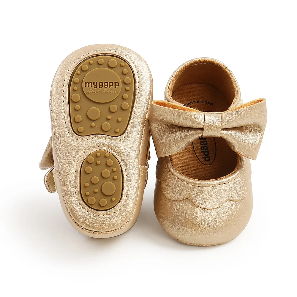 

Bow tie PU soft soles princess small infant princess small shoes